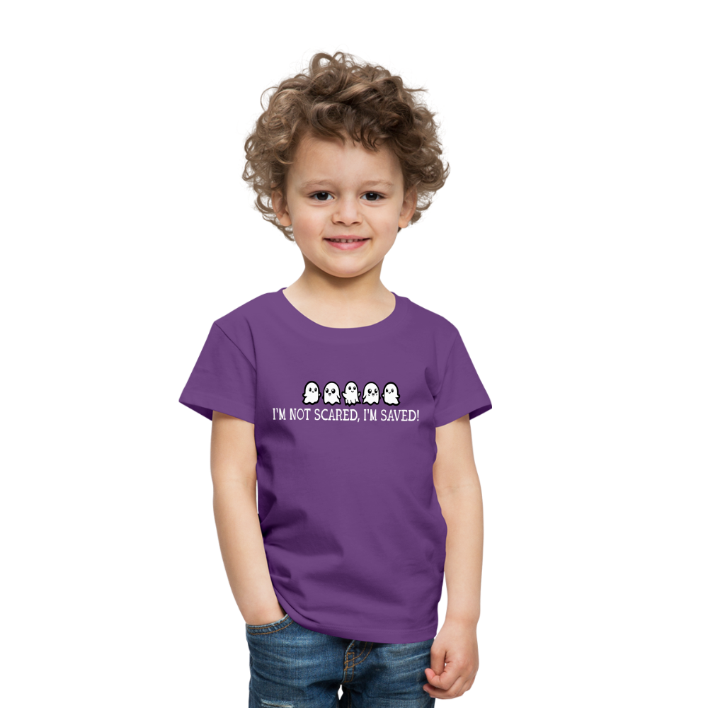 I'm Not Scared I'm Saved (W) Toddler T-Shirt - purple