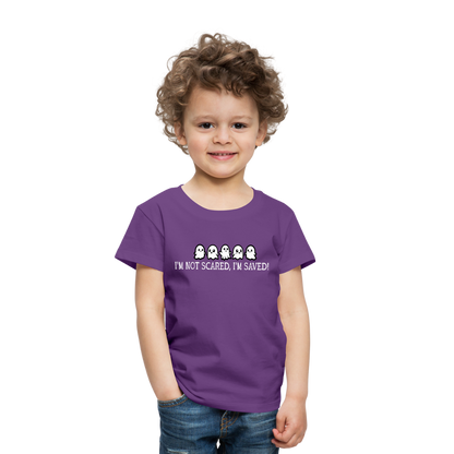 I'm Not Scared I'm Saved (W) Toddler T-Shirt - purple