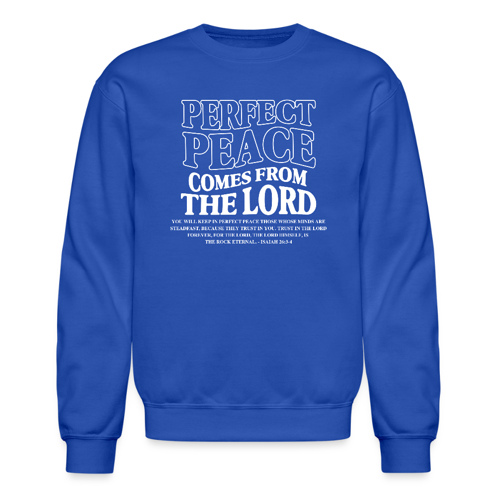 Perfect Peace Comes from the Lord Men's Sweater - royal blue