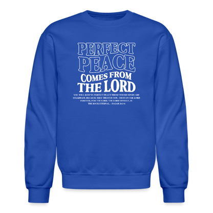 Perfect Peace Comes from the Lord Men's Sweater - royal blue