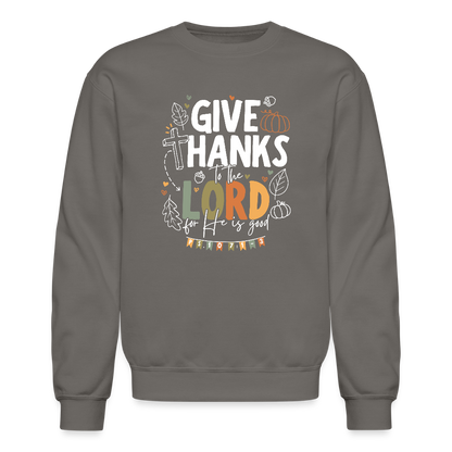 Give Thanks to the Lord (W, Color) Men's Sweater - asphalt gray