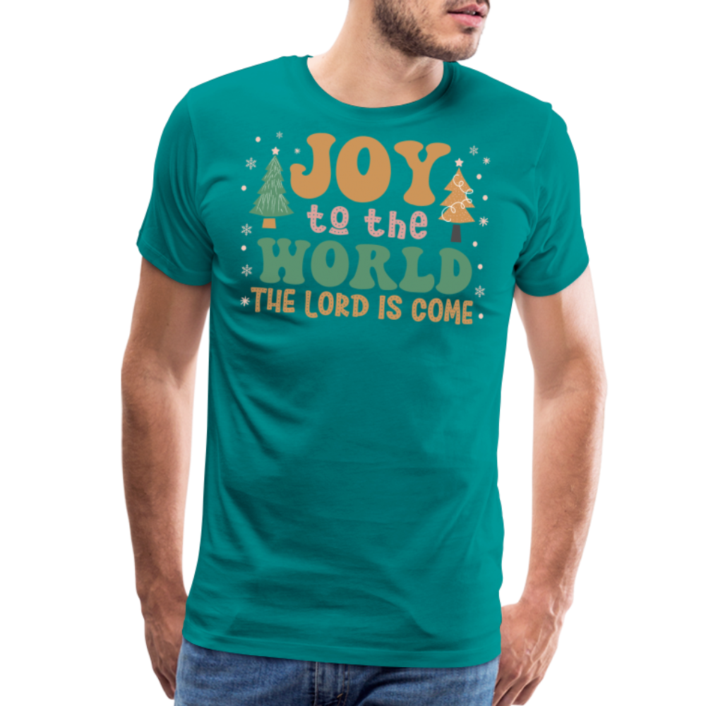 Joy to the World Christmas Family Men's Premium T-Shirt - teal