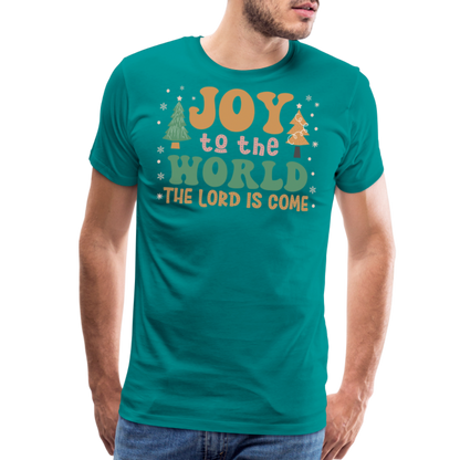 Joy to the World Christmas Family Men's Premium T-Shirt - teal