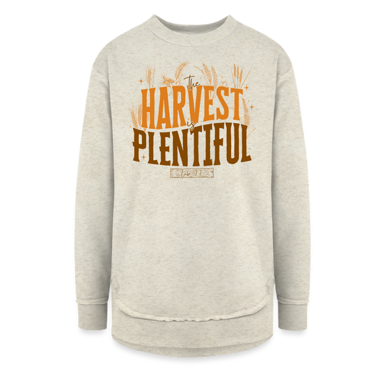 The Harvest is Plentiful Women's Long Sleeve Weekend Tunic - heather oatmeal