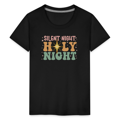 Silent Night Christmas Family Kids' Premium T-Shirt - black