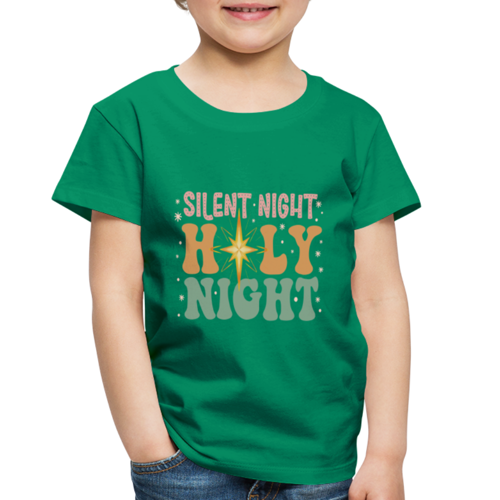 Silent Night Christmas Family Toddler Premium T-Shirt - kelly green