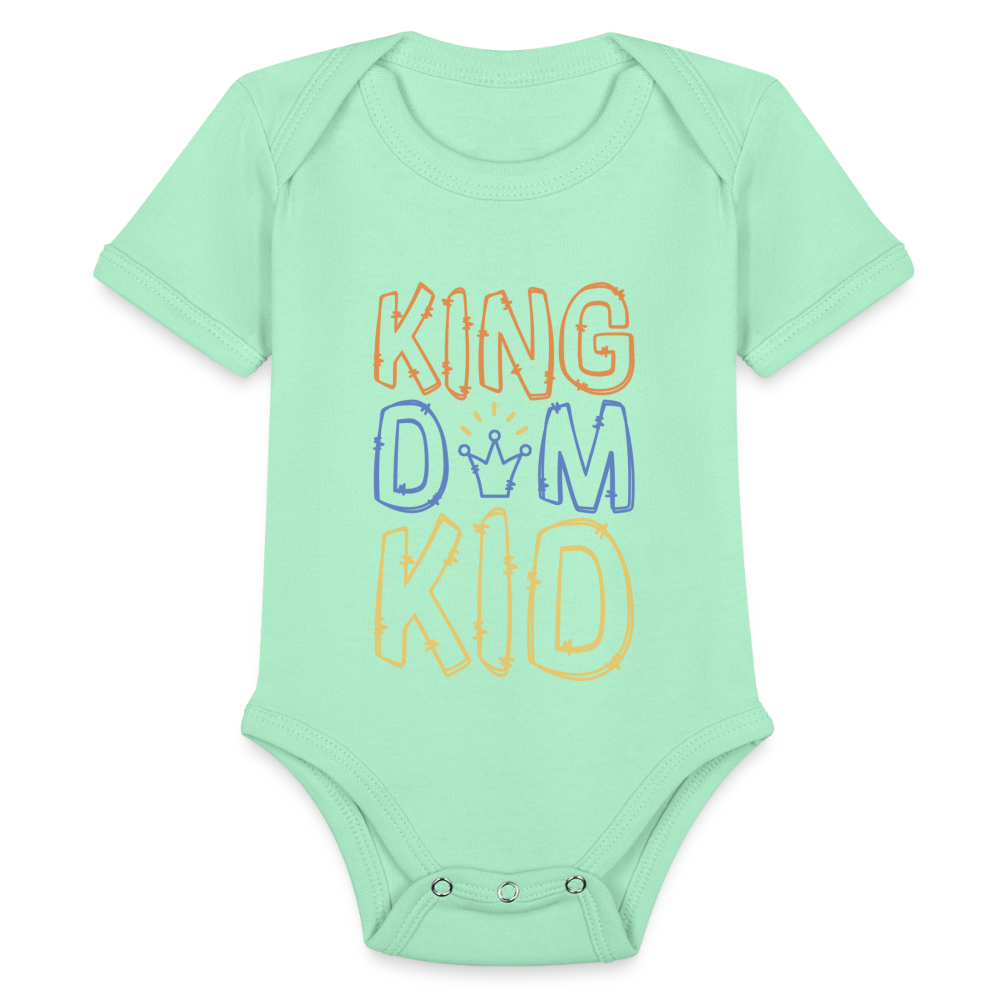 Kingdom Kid Baby Onesie Bodysuit - light mint