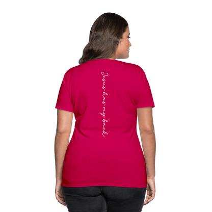 Jesus has My Back Women's T-Shirt - dark pink