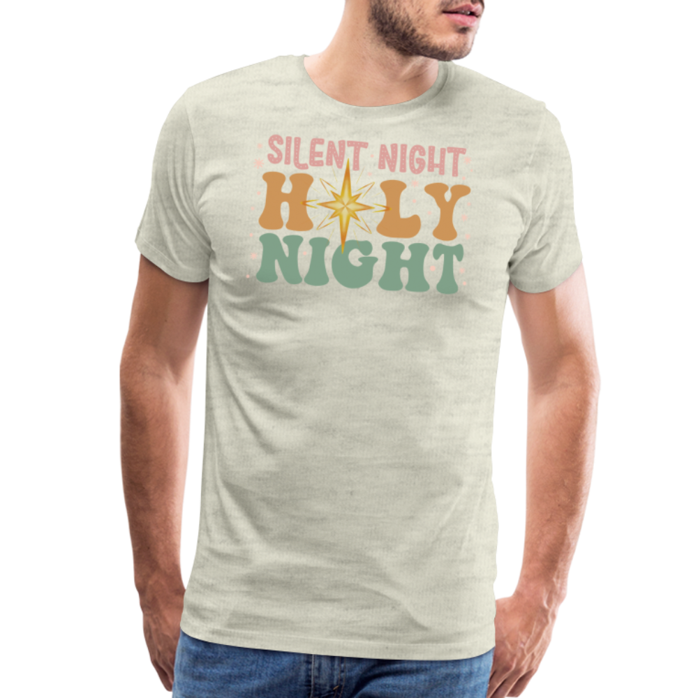 Silent Night Christmas Family Men's Premium T-Shirt - heather oatmeal