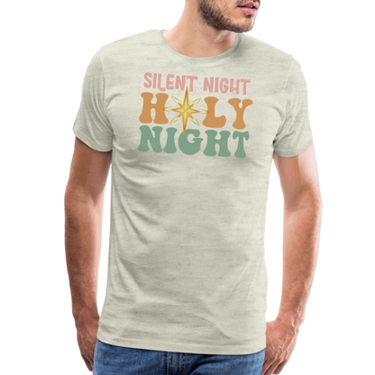 Silent Night Christmas Family Men's Premium T-Shirt - heather oatmeal