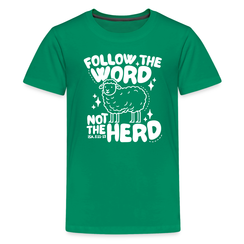 Follow the Word (W) Kid's T-Shirt - kelly green