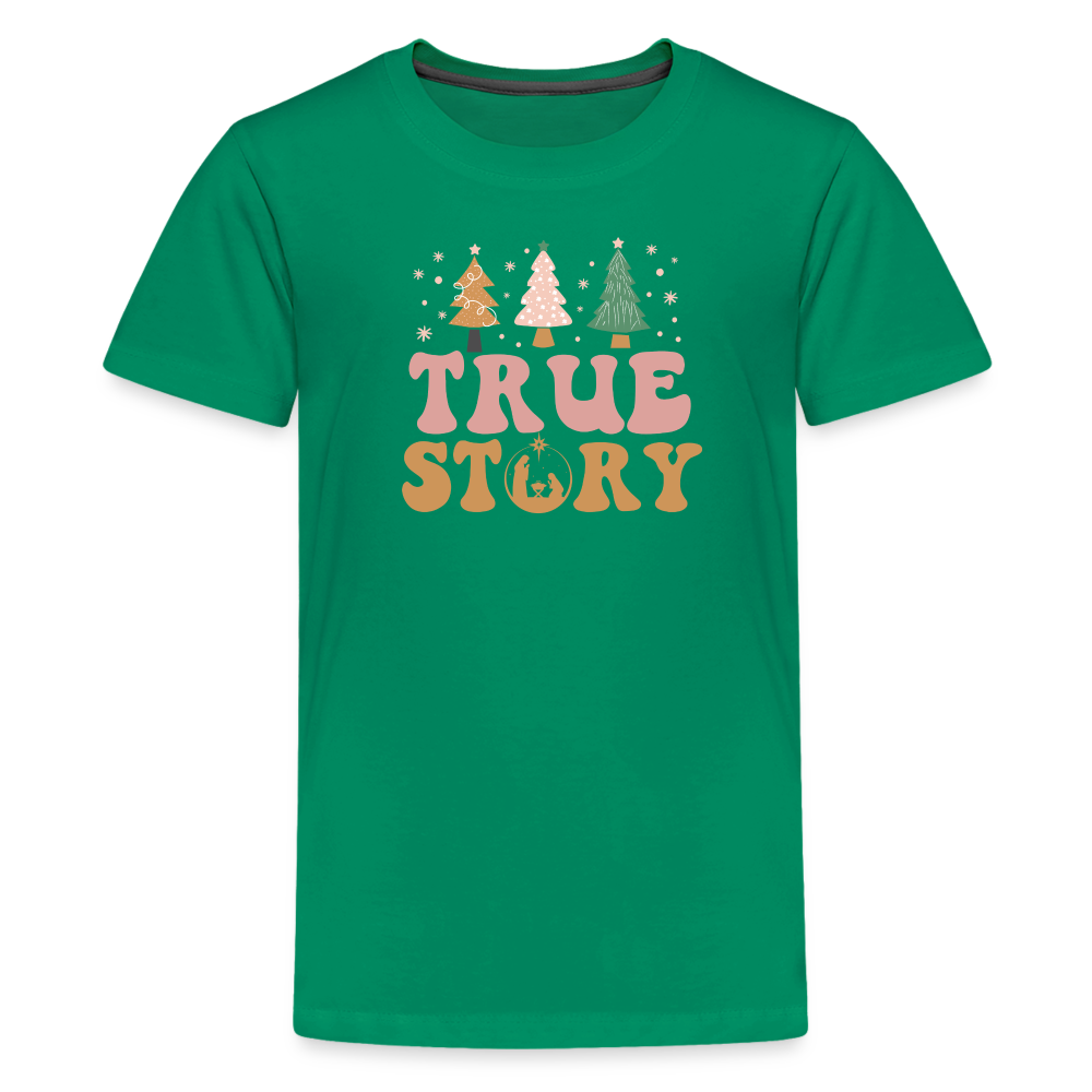 True Story Christmas Family Kids' Premium T-Shirt - kelly green