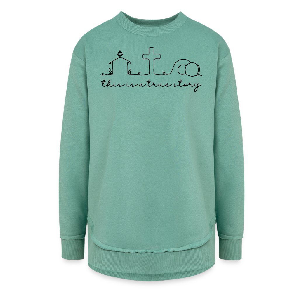 This is a True Story Women's Tunic Sweater - saltwater