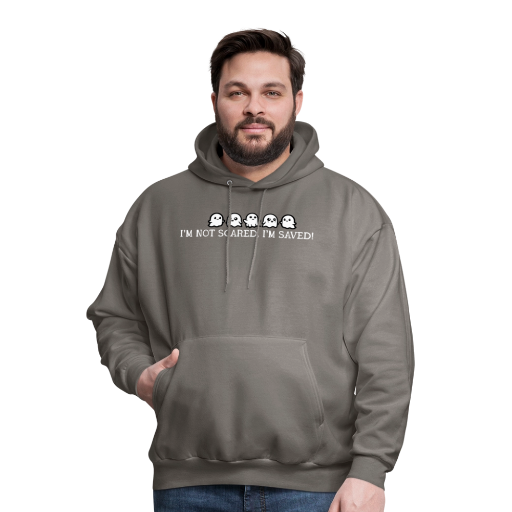 I'm Not Scared I'm Saved (W) Men's Hoodie - asphalt gray