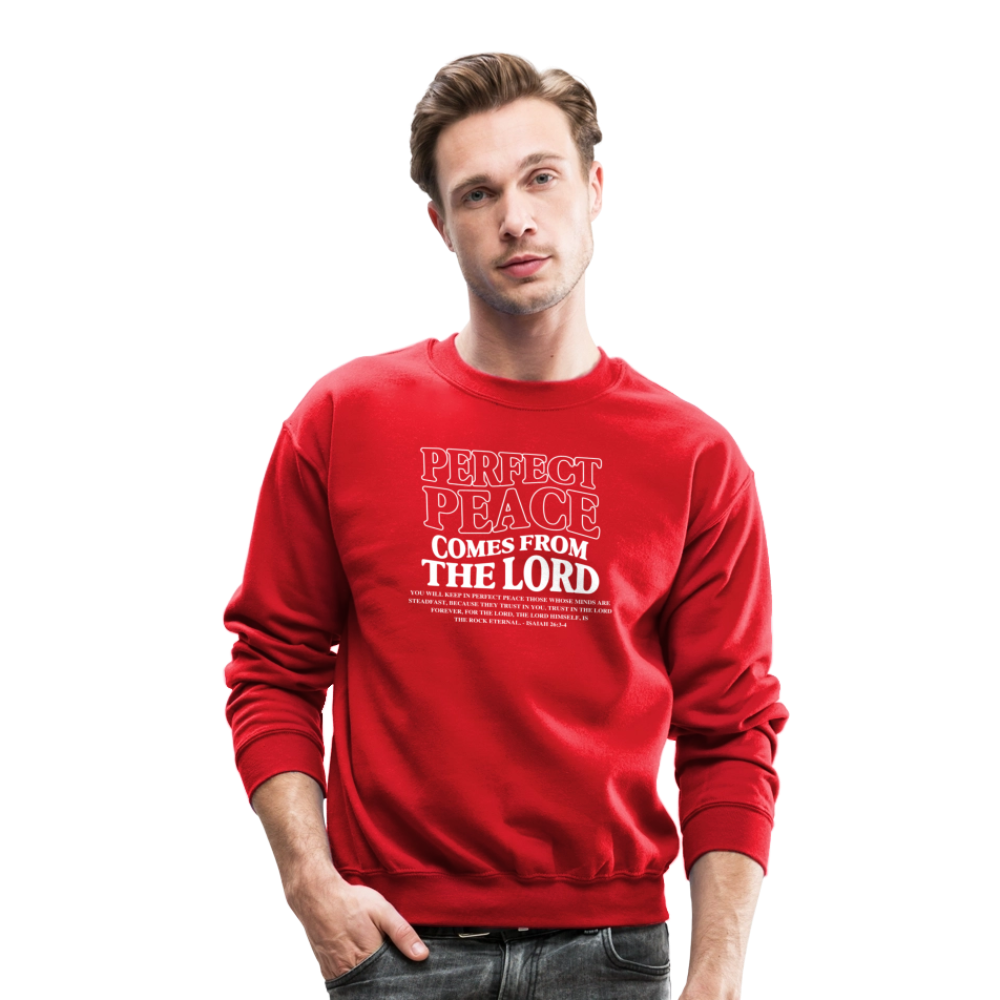 Perfect Peace Comes from the Lord Men's Sweater - red