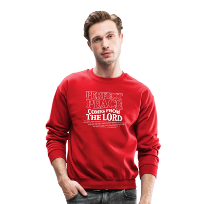 Perfect Peace Comes from the Lord Men's Sweater - red