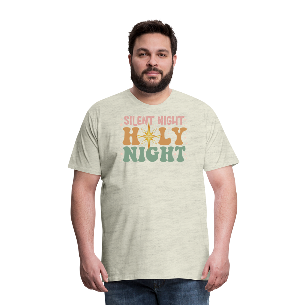 Silent Night Christmas Family Men's Premium T-Shirt - heather oatmeal