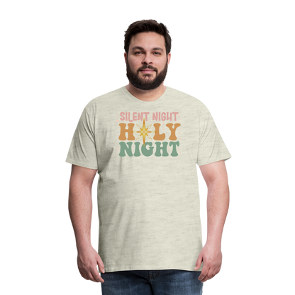 Silent Night Christmas Family Men's Premium T-Shirt - heather oatmeal