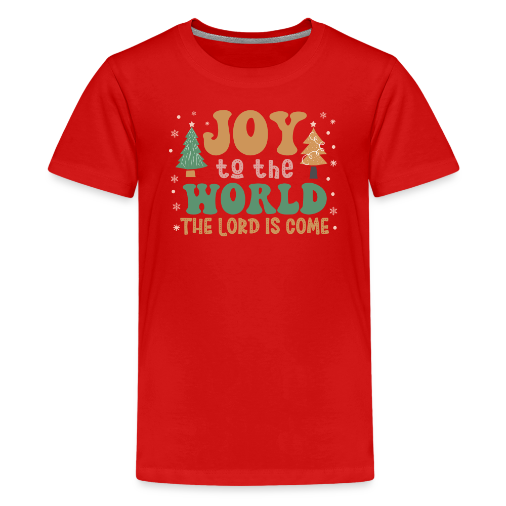 Joy to the World Christmas Family Kids' Premium T-Shirt - red