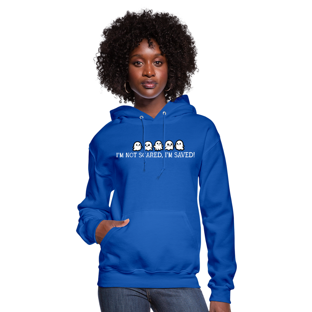 I'm Not Scared I'm Saved (W) Women's Hoodie - royal blue