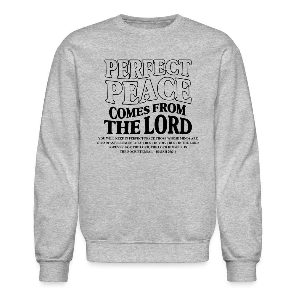 Perfect Peace Comes from the Lord Men's Sweater - heather gray