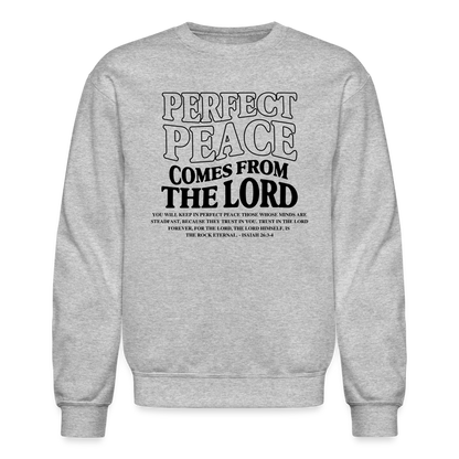 Perfect Peace Comes from the Lord Men's Sweater - heather gray