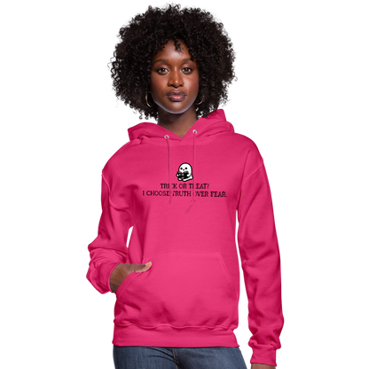 Trick or Treat I Choose Truth (Bible) Women's Hoodie - fuchsia