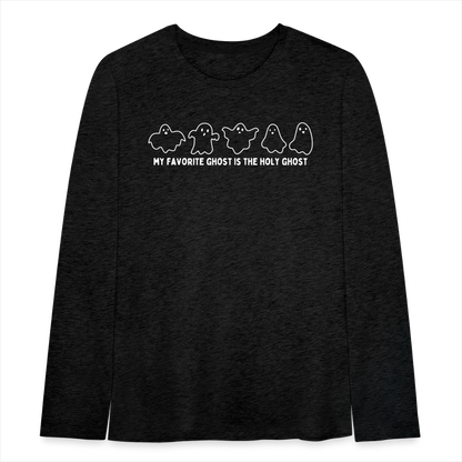 My Favorite Ghost is the Holy Ghost Youth Long Sleeve Shirt - charcoal grey