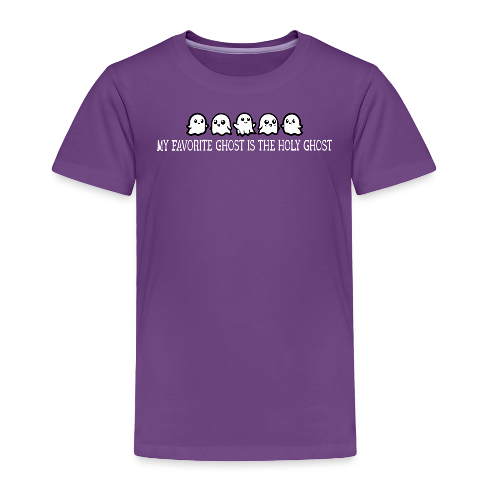 My Favorite Ghost is the Holy Ghost (W) Toddler T-Shirt - purple