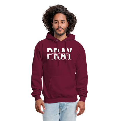 Pray Without Ceasing (W) Men's Hoodie - burgundy