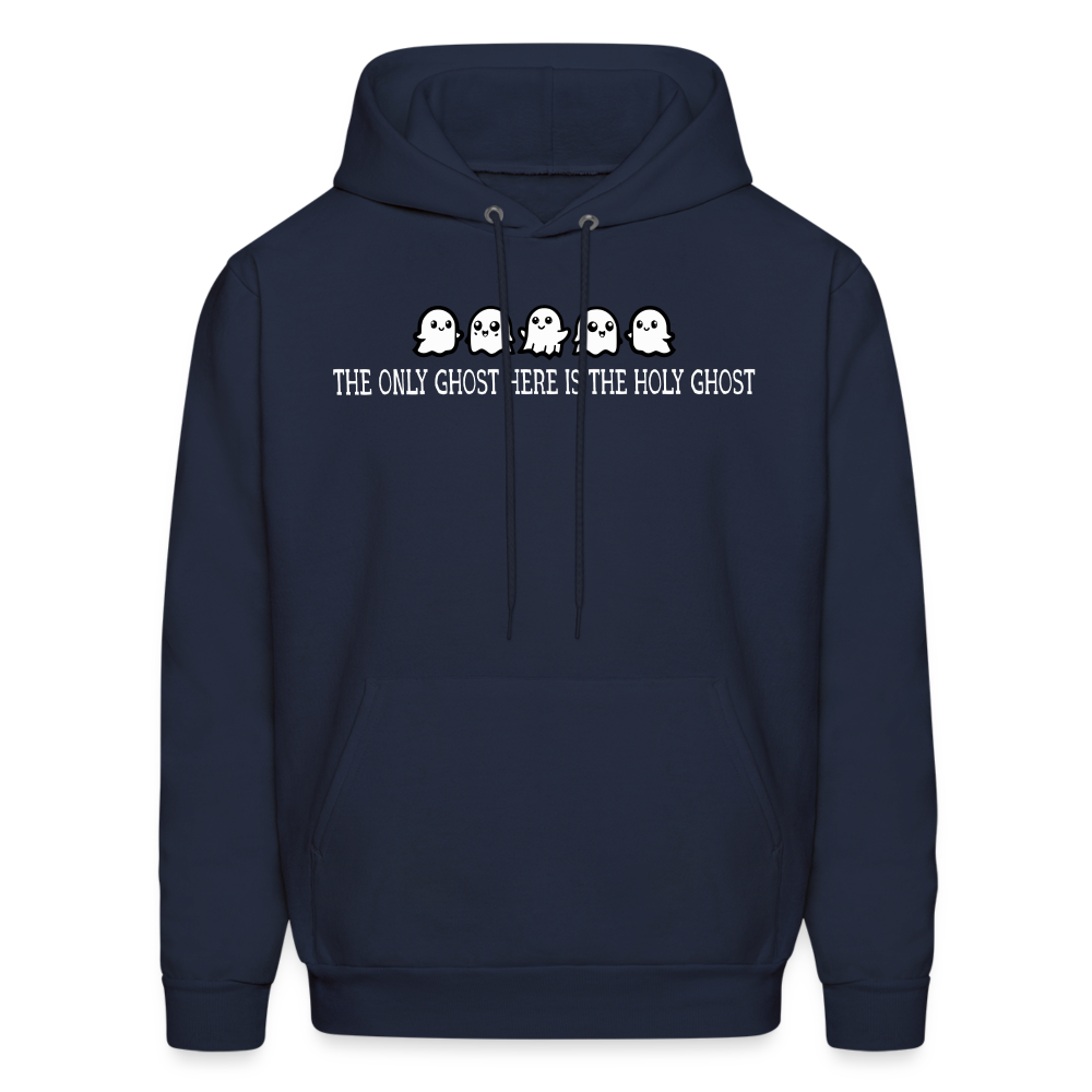 The Only Ghost Here is the Holy Ghost (W) Men's Hoodie - navy