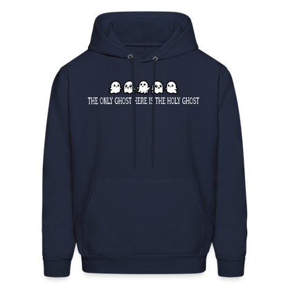 The Only Ghost Here is the Holy Ghost (W) Men's Hoodie - navy