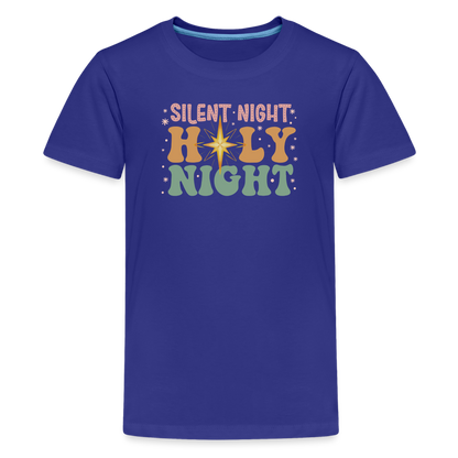 Silent Night Christmas Family Kids' Premium T-Shirt - royal blue