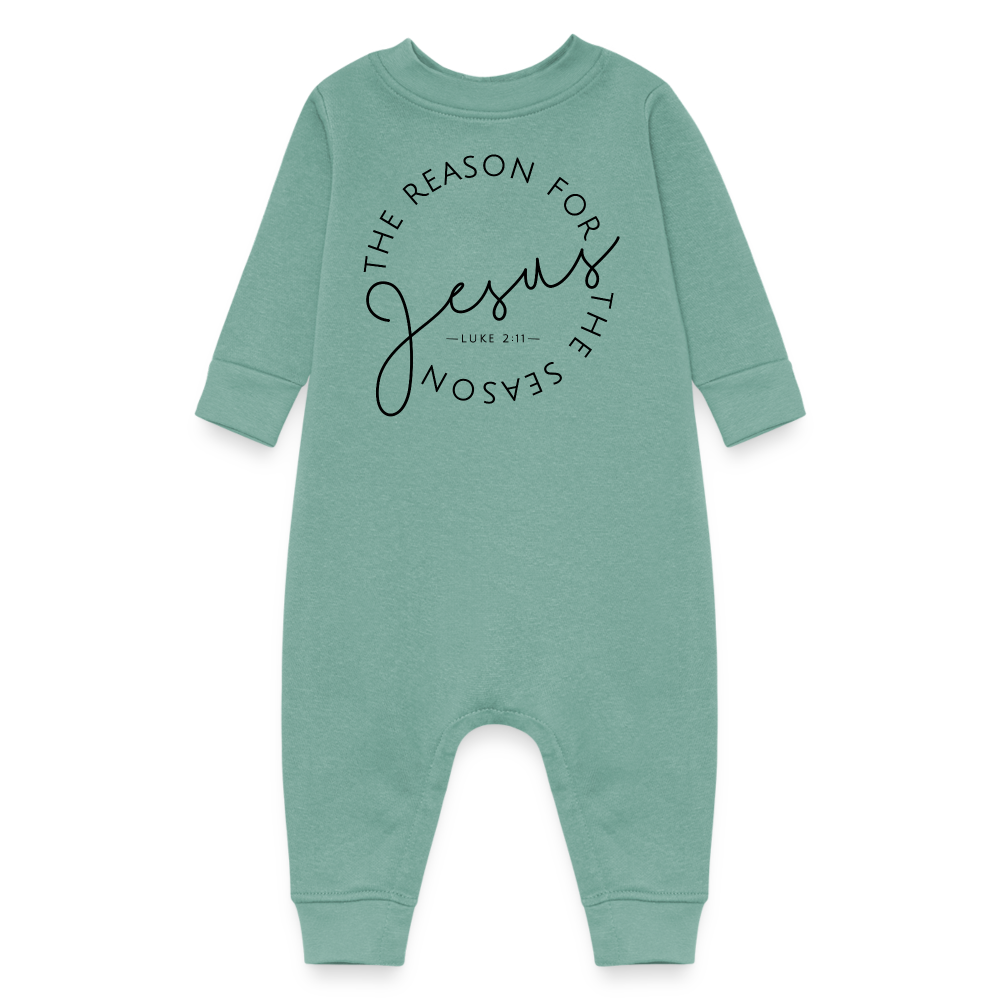 The Reason for the Season Christmas Baby Fleece One Piece - saltwater