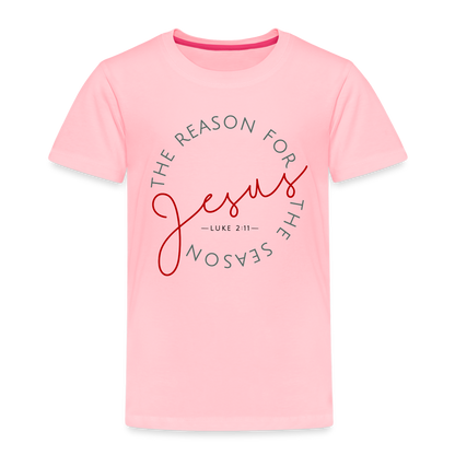 The Reason for the Season Christmas Toddler Shirt - pink