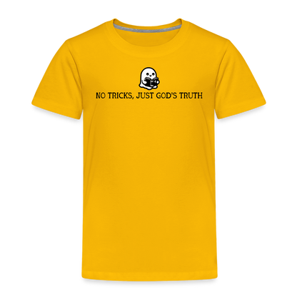 No Tricks Just God's Truth Toddler T-Shirt - sun yellow