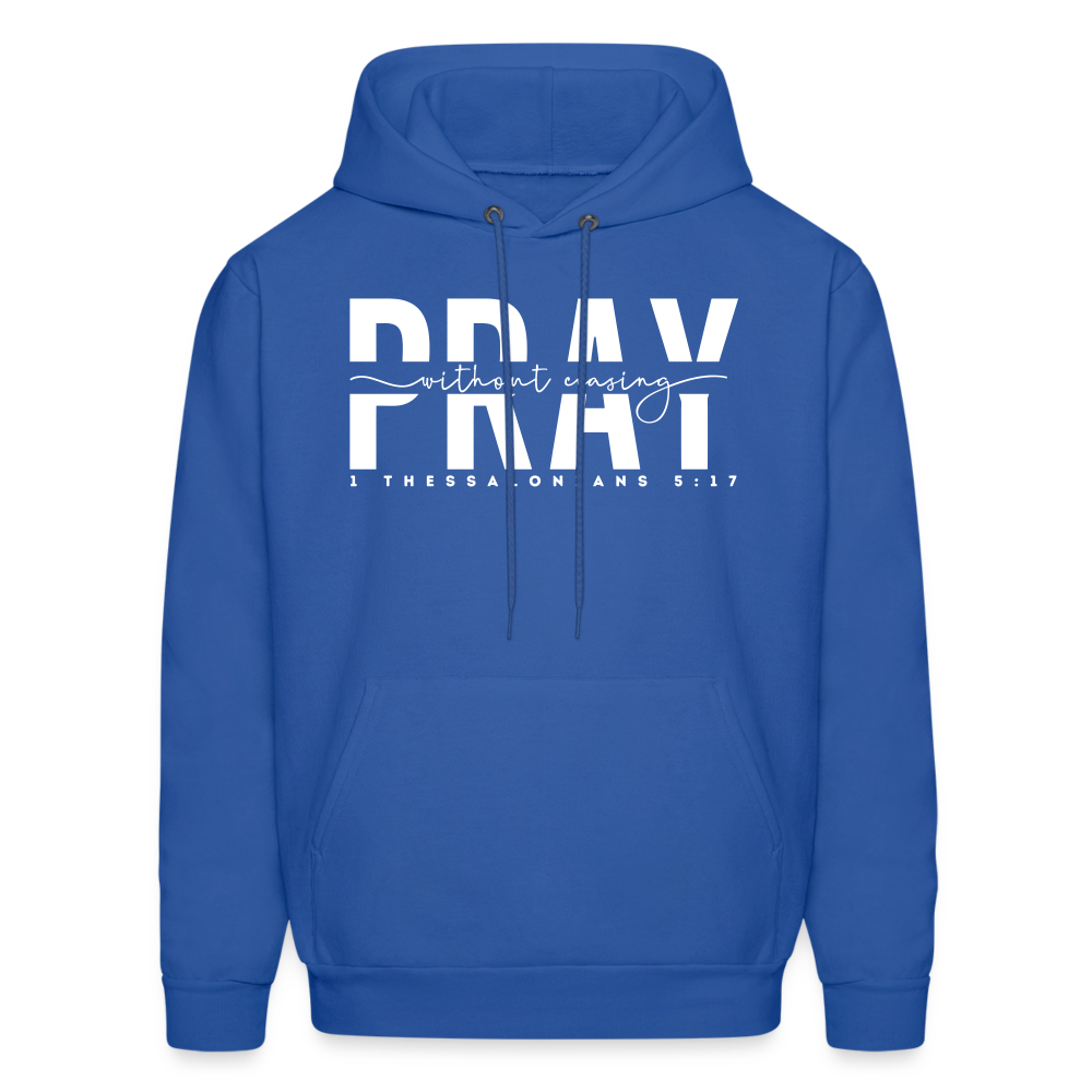 Pray Without Ceasing (W) Men's Hoodie - royal blue