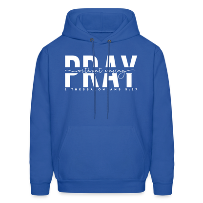 Pray Without Ceasing (W) Men's Hoodie - royal blue