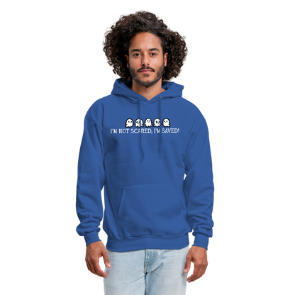 I'm Not Scared I'm Saved (W) Men's Hoodie - royal blue