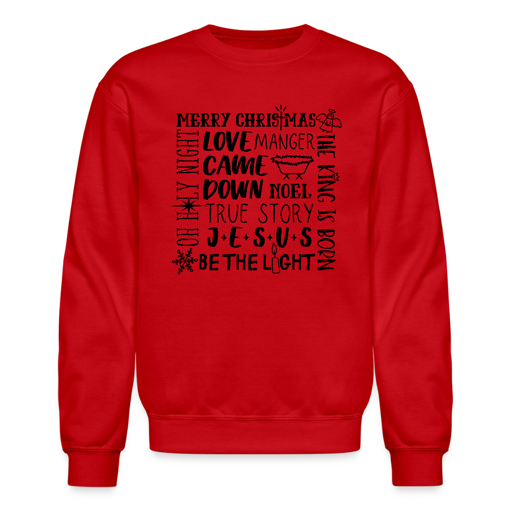 Christmas Collage Men's Sweater - red