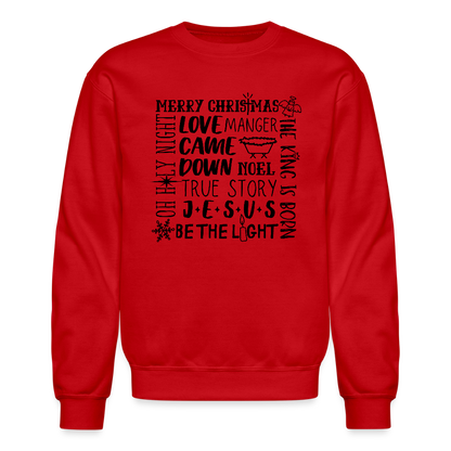 Christmas Collage Men's Sweater - red