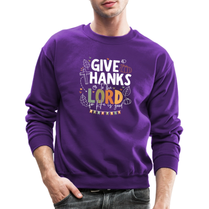 Give Thanks to the Lord (W, Color) Men's Sweater - purple