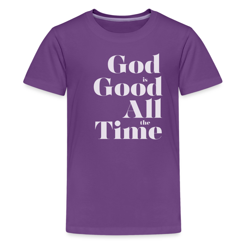 God is Good Kids' Premium T-Shirt - purple