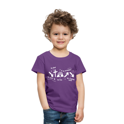 He Came He Died He Rose (W) Toddler T-Shirt - purple