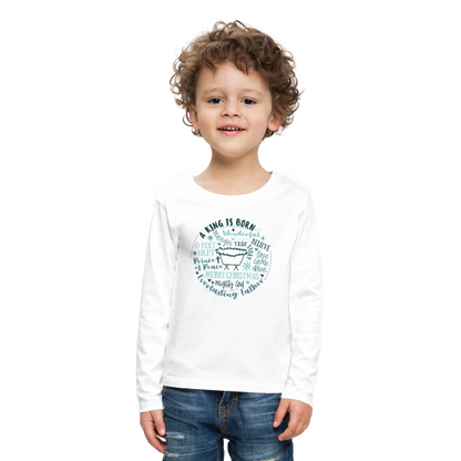 Manger Collage (W) Kid's Long Sleeve Shirt - white