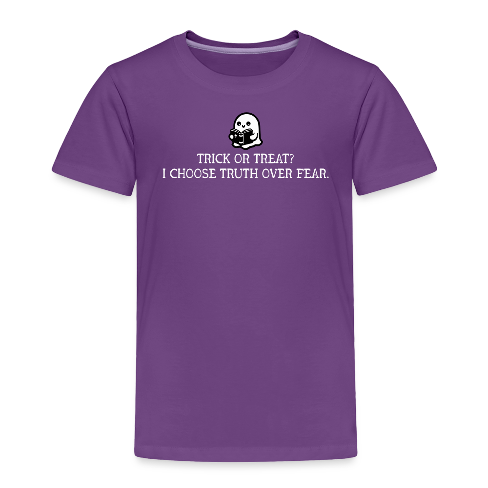 Trick or Treat I Choose Truth (W) Toddler T-Shirt - purple