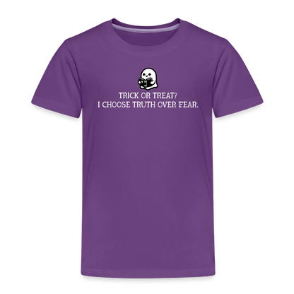 Trick or Treat I Choose Truth (W) Toddler T-Shirt - purple