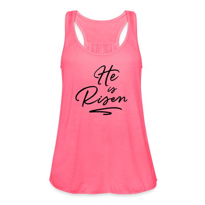 He is Risen Women's Tank - neon pink