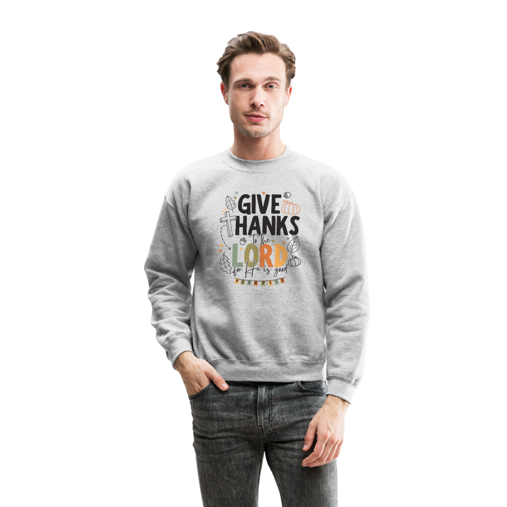 Give Thanks to the Lord (B, Color) Men's Sweater - heather gray