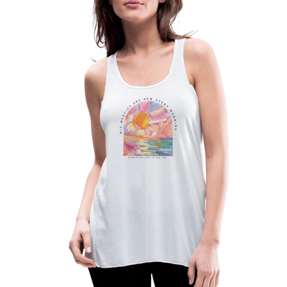 His Mercies are New Every Morning Lamentations 3:22-33 Women’s Tank - white